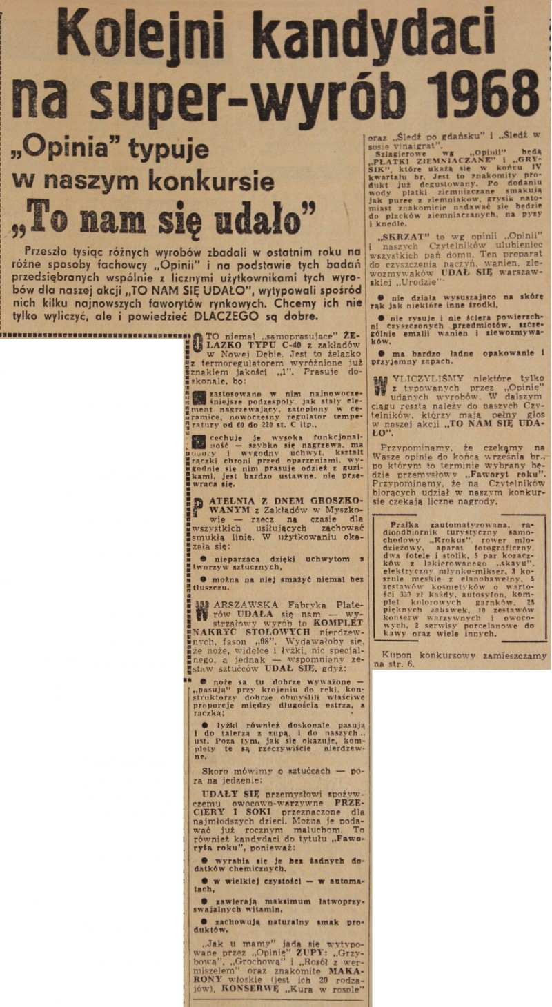Express Wieczorny, 9 września 1968 r.